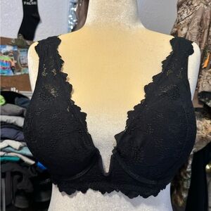 Aerie Bra lace plunge push up